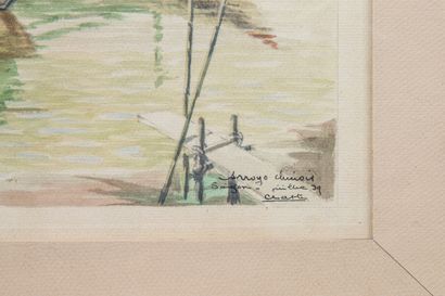 null Leo CRASTE (1887-1970).

Saigon, the Chinese arroyo, Indochina, July 39.

Watercolor...