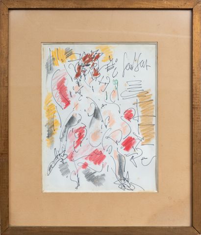 null Eugène Paul known as GEN-PAUL (1895-1975). 

Dancer. 

Colored pencil and black...