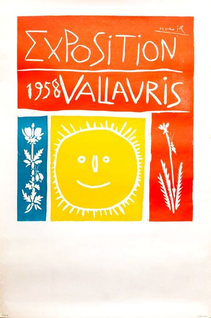 null Pablo PICASSO (1881-1973), d'après.

Exposition Vallauris 1958.

Affiche d'exposition...