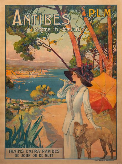 null David DELLEPIANE (1866-1932).

ANTIBES, CÔTE D'AZUR.

PLM poster - day or night...