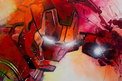 null Pascal MERLIN.

Iron Man, 2018.

Acrylic and poscas on canvas.

H_100 cm W_100...