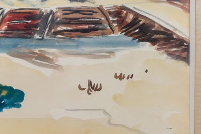 null Yves BRAYER (1907-1990). 

The arenas of Cacharel, Camargue, 1962. 

Watercolour...