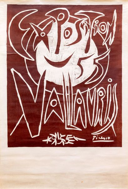 null Pablo PICASSO (1881-1973), d'après.

Exposition 55 Vallauris. 

Affiche d'exposition...