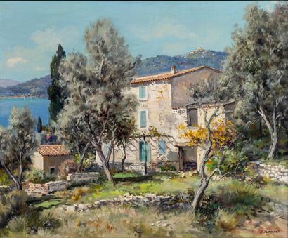 null Lucien POTRONAT (1889-1974).

Demeure en Provence.

Huile sur toile, signée...