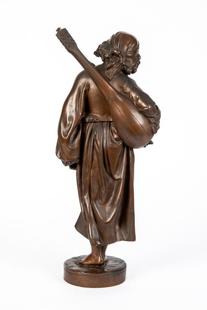 null Alexandre FALGUIERE (1831-1900).

Mignon.

Bronze sculpture, signed and titled.

H_48,5...