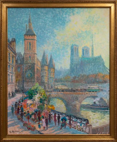 null Georges REGNAULT (1898-1979).

Paris, view on the island of the city with Notre-Dame-de-Paris.

Oil...