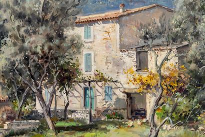 null Lucien POTRONAT (1889-1974).

House in Provence.

Oil on canvas, signed lower...