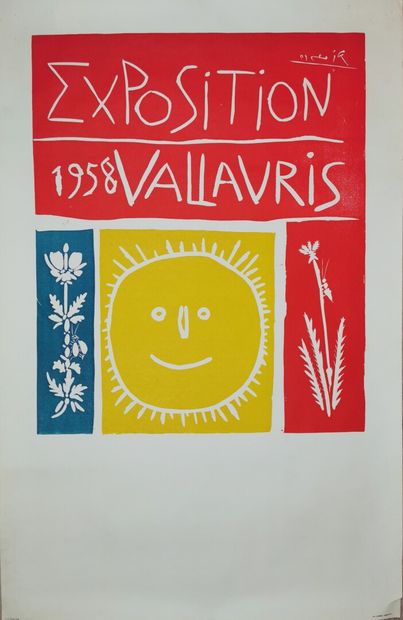 null Pablo PICASSO (1881-1973), d'après.

Exposition Vallauris 1958.

Affiche d'exposition...