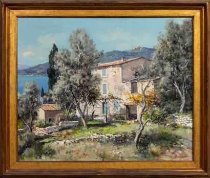 null Lucien POTRONAT (1889-1974).

House in Provence.

Oil on canvas, signed lower...