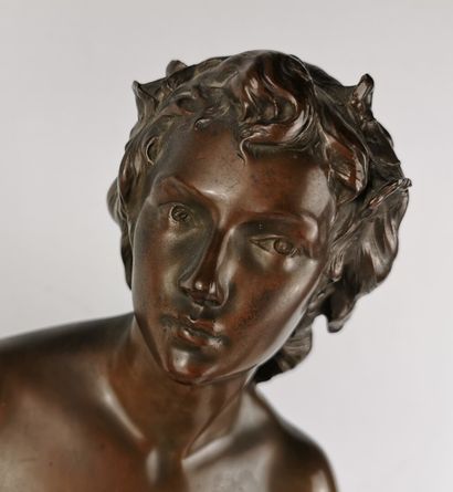 null Emmanuel FONTAINE (1856/57-1935).

Nymphe au serpent.

Sculpture en bronze à...