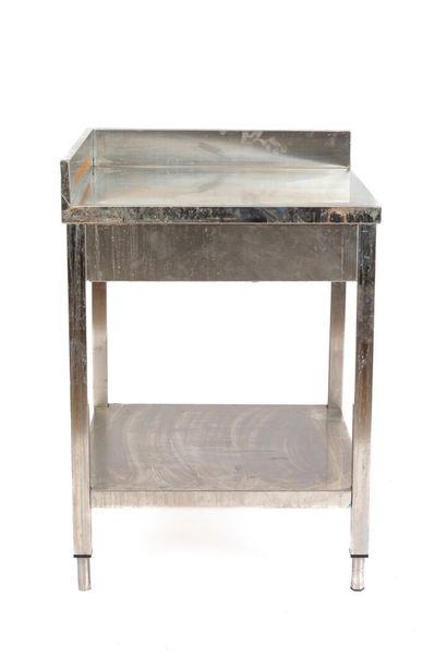 Stainless steel corner worktop table with...