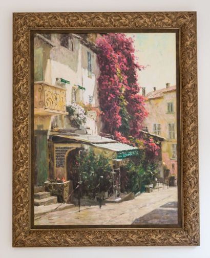 null Contemporary school.

Decorative print showing a flowery alley.

H_100 cm L_74,5...