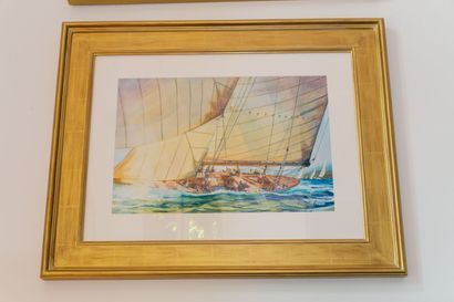 null Contemporary Russian school.

Seascape and sailboat.

Two watercolours, signed...