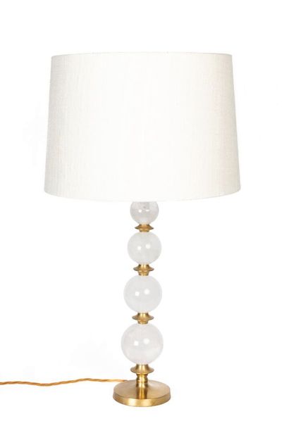 null VAUGHAN, in the taste of.

Table lamp in glass balls and gilded bronze, cream...