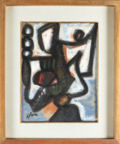 null Jean-Michel ATLAN (1913-1960).

Composition.

Pastel, signé en bas à gauche.

H_31...