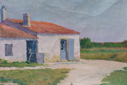  Gaston BOUCART (1878-1962). 
Maison. 
Huile sur toile, signée en bas à droite. 
H_38...