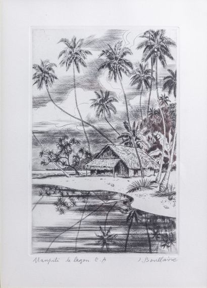 null Jacques BOULLAIRE (1893-1976).

Maupiti, le lagon.

Pointe sèche, signée au...