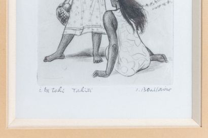 null Jacques BOULLAIRE (1893-1976).

I ta tahi, Tahiti.

Pointe sèche, signée au...