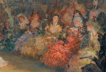 null José GONZALES DE LA PEÑA (1887-1961).

Danseuse ("Fiesta en el cortijo").

Huile...