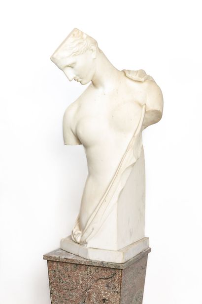 null Raffaele BELLIAZZI (1835-1917).

Nu drapé - 1882.

Important buste en marbre...
