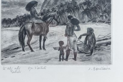 null Jacques BOULLAIRE (1893-1976).

Te ahi ahi, Tahiti.

Pointe sèche, signée au...