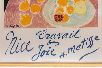 null Henri MATISSE (1869-1954), d'après.

Nice - Travail & Joie, vers 1947.

Affiche...