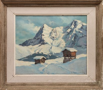 null Charles-Henry CONTENCIN (1898-1955)

Eiger et Mönch en hiver (Suisse).

Huile...