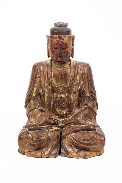 CHINE, dynastie Ming (1368-1644). 
Bodhisattva...