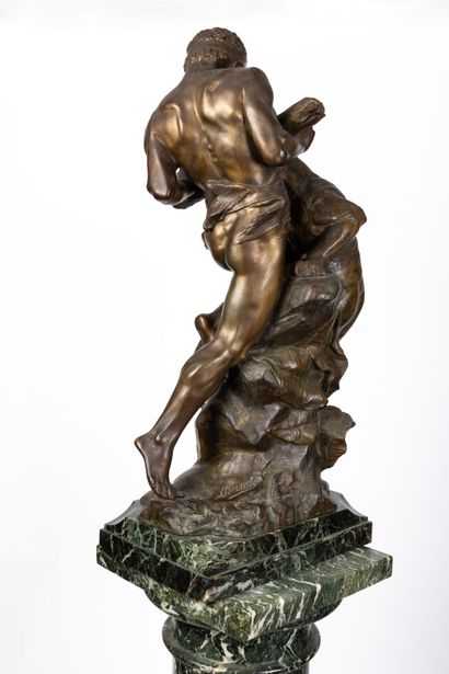 null Edouard DROUOT (1859-1945).

Struggle for life.

Sculpture in bronze with brown...