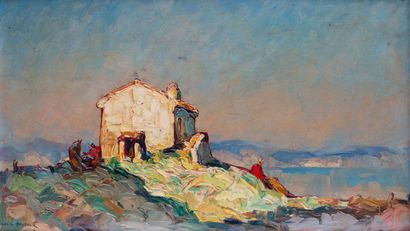 null Louis PASTOUR (1876-1948).

The sunny Mas, Le Croûton (Juan-les-Pins).

Oil...