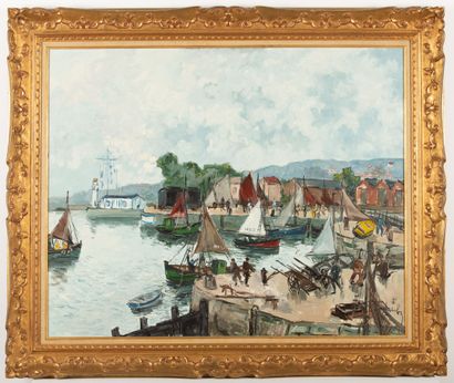 null Fernand HERBO (1905-1995).

The basin in Honfleur.

Oil on canvas, signed lower...