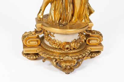 null Henri PICARD (active between 1831 and 1864).

Important candelabra in gilt bronze...