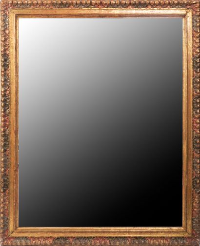 Important miroir rectangulaire en bois sculpté...