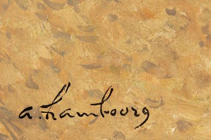 null André HAMBOURG (1909-1999).

La Plage.

Huile sur toile, signée en bas à gauche.

H_60...