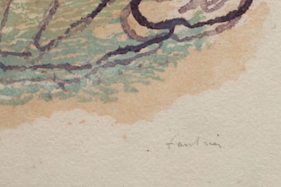 null Jean FAUTRIER (1898-1964).

Composition.

Lithographie, signée au crayon en...