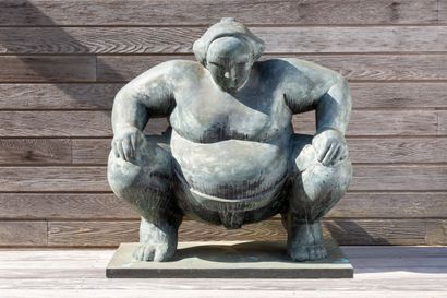 null Françoise COMAILLS (born in 1952).

Sumo.

Important sculpture in bronze with...