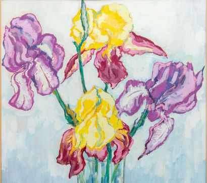 null Gérard BOUYAC (1930-2016).

Bouquet of iris. 

Gouache on paper, signed lower...