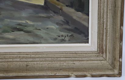 null R. RIGHETTI (XXème siècle).

Arche dans le vieux Nice.

Huile sur toile, signée...