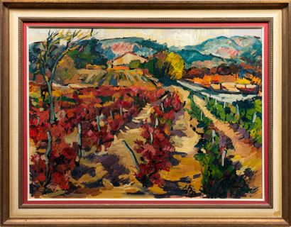 null Gérard BOUYAC (1930-2016).

Vines in Montauroux. 

Oil on canvas, signed lower...