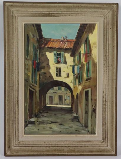null R. RIGHETTI (XXth century).

The Old Nice.

Oil on canvas, signed lower right.

H_41...