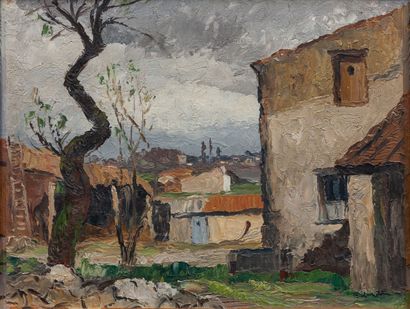 null Gaston BALANDE (1880-1971).

Landscape on a farm, near a town.

Oil on canvas,...