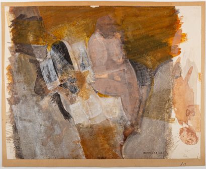 null Roger BLAQUIERE (1933).

Composition abstraite. 

Aquarelle et gouache sur papier,...