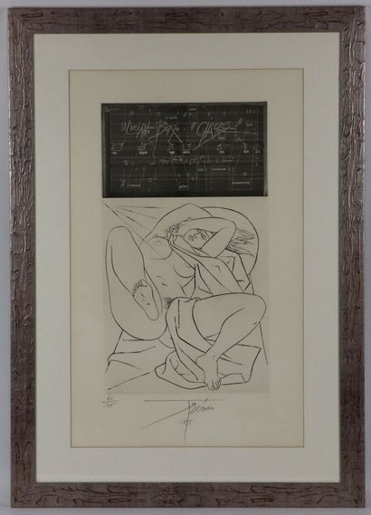 null Pierre-Yves TRÉMOIS (1921-2020).

Tribute to Luciano Berio, "Circles".

Etching,...