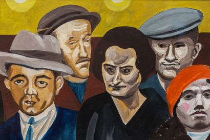 null Nathalie PARAIN (1897-1958).

Characters. 

Gouache on paper. 

H_25,5 cm L_28...