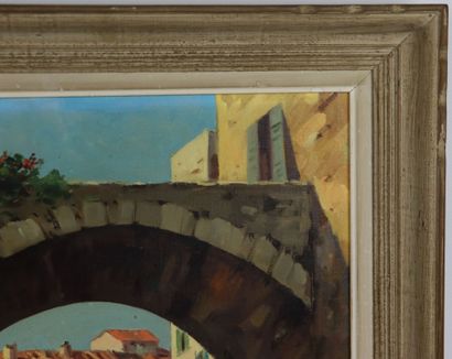 null R. R. RIGHETTI (XXth century).

Arch in the old Nice.

Oil on canvas, signed...