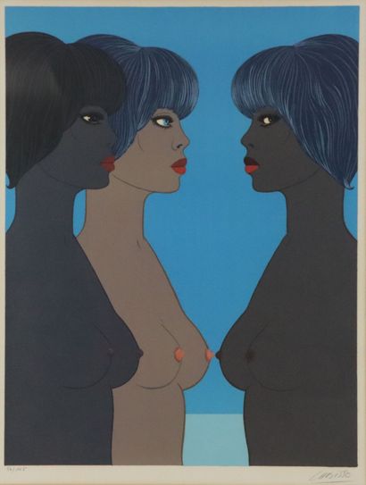 Félix LABISSE (1905-1982).

Trois femmes.

Lithographie,...