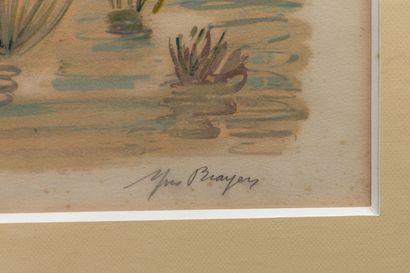 null Yves BRAYER (1907-1990).

Chevaux en Camargue.

Lithographie en couleurs, signée...
