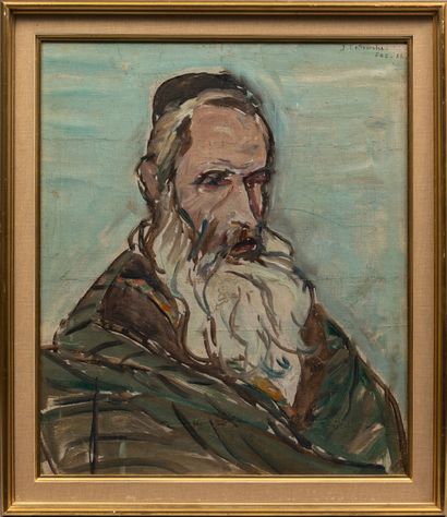 null Jules LELLOUCHE (1903-1963).

Portrait de rabbin.

Huile sur toile, signée en...