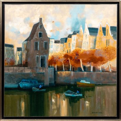 null Bernard CONTE (1931-1995). 

La Maison de l'éclusier en automne, Amsterdam....