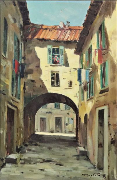null R. RIGHETTI (XXth century).

The Old Nice.

Oil on canvas, signed lower right.

H_41...